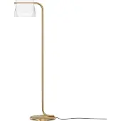 Maytoni Moderne staande lamp Cabaret LED, gemaakt van glas (transparant) en messingmetaal, 8W, geschikt voor keuken, slaapkamer, woonkamer, eetkamer, lobby