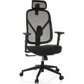 Hjh OFFICE Bureaustoel / draaistoel RALOO ECO zitting stof / rugleuning mesh zwart