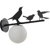 LINDBY Buitenverlichting , Lintu Bird, dimbare, Zwart, Balkon, Metaal, Landhuis / Rustiek