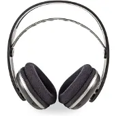 Nedis Draadloze TV-Koptelefoon – Over-Ear – RF – 100 m – 11 uur Batterij – Laadstation – Zilver