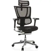 Hjh OFFICE Bureaustoel / Directiestoel ERGOHUMAN SLIM GEN2 Netstof zwart