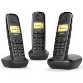 Gigaset A170 Trio, analoge/DECT telefoon, draadloze headset, 50 tonen, nummerherkenning, zwart