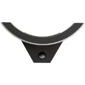 LUCANDE Wandlamp buiten met bewegingssensor Half, zwart, Aluminium, Modern