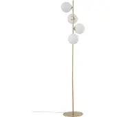 LUCANDE Vloerlampe , Isandro, Goud / Messing, Woonkamer, Metaal, Modern