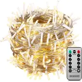 Monzana Kerstverlichting Warm Wit 60m transparant Afstandsbediening