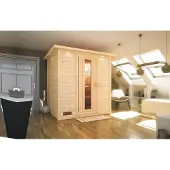 Karibu | Mojave Sauna met Dakkraag | Energiesparende Deur