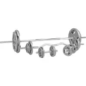 Gorilla Sports Halterset 108 kg gripper gietijzer