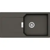 Schock spoelbak MANHATTAN D-100L in de kleur ASFALTBETON