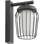 LUCANDE Wandlamp buiten Chandan, dimbaar, zwart, Aluminium, Modern, Wandlamp buiten