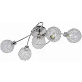 LINDBY Plafondlamp Ticino, dimbaar, chroom / zilver, Hal, metaal, Modern, plafondlamp