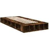 vidaXL Bedframe bewerkt hout gerookt eikenkleurig 90x200 cm