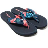 Brasileras Strand-/badschoen 'Hibiscus Nudo' blauw / aqua / rosa / framboos