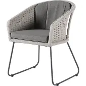 Diamond Garden Rhodos Chair Stainless Steel/Rope including Seat and Back Cushions 2 stuks