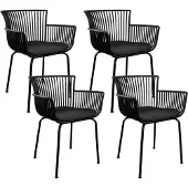 Kick Collection Tuinstoel Otis - Tuinstoel - Eyecatcher - Zwart (set van 4)