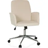 Hjh OFFICE Bureaustoel / draaistoel / kuipstoel SOLAO CORD stof beige