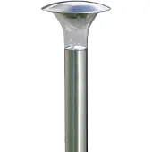 LINDBY Solar LED grondspies lamp Jolin, 66 cm, roestvrij staal JOLIN, alu / grijs / zink, Roestvrij staal, Modern, Solar buitenverlichting