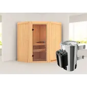 Karibu | Tonja Sauna | Helderglas Deur | Kachel 3,6 kW Geïntegreerde Bediening