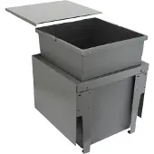 Hailo Triple XL Front afvalsysteem voor kastbreedte 45cm donker grijs 55 liter