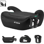 Tulano Cabby 20 i-Size Autostoelverhoger - Zitverhoger - Kinderzitje 125-150 cm met Bekerhouder - Zwart