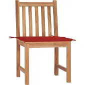 vidaXL - Tuinstoelen - 2 - st - met - kussens - massief - teakhout