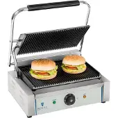 Royal Catering Contactgrill - geribbelde bovenste bakplaat - 2200 W