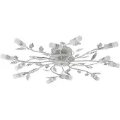 LINDBY LED-plafondlamp Bolonia, brons / oud-messing, Woon-/ Eetkamer, metaal, Landelijk, LED plafondlamp