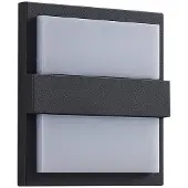 LUCANDE LED-wandlamp buiten Gylfi, zwart, Aluminium, Modern, LED wandlamp buiten
