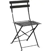 Bolero Inklapbare stalen stoelen Bolero, weerbestendig, zwart, 2 stuks
