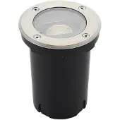 LUCANDE Ronde LED grondspot inbouwlamp Doris, roestvrij staal Doris, alu / grijs / zink, Aluminium, Modern, LED inbouwspot