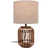 LINDBY Tafellampe , Marzanna, Hout, Woonkamer, Stof, Boho