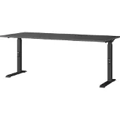 Germania GW-Mailand Hoogteverstelbaar Bureau Grafiet C-Voet 1,800 (B) x 800 (D) x 910 (H) mm Spaanplaat, metaal
