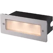 LUCANDE LED wand inbouwlamp Holly, 17 cm, roestvrij staal HOLLY, alu / grijs / zink, Roestvrij staal, Modern, Wandlamp buiten