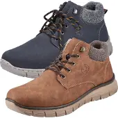 Rieker heren enkellaarsjes, veterschoen, korte laars, model B5632, maat: 42 EU, kleur: bruin