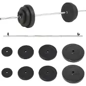 vidaXL Halter met gewichten 60 kg