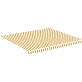 Syfax Vervangingsdoek voor luifel 4x3,5 m polyester geel en wit