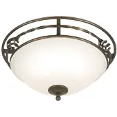 Elstead Lighting LED Plafondlamp Pembroke | 2X E27 Max 60W | Dimbaar | Black/Gold