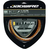 Jagwire versnellingskabelset voor racefietsen en mountainbikes, Elite Link 1x, goud - Compressievrij...