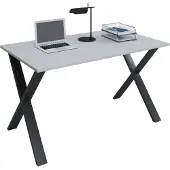 VCM Houten bureau | H. 76 x B. 140 x T. 80 cm | Computertafel eenvoudig | voeten gemaakt van hoogwaardig metaal | Werktafel | Kantoormeubilair - Lona X