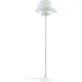 LINDBY Vloerlamp Eryndor , wit / opaal, Woon-/ Eetkamer, metaal, vloerlamp