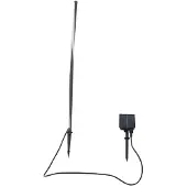 LINDBY LED lamp op zonne-energie Sabriel, recht, zwart, aluminium, 3000K Sabiel, zwart, Aluminium, Modern