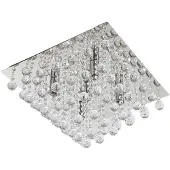 LINDBY Plafondlamp , Annica, dimbare, Doorzichtig, Woonkamer, Metaal, Modern