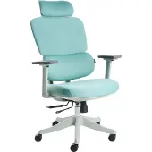 Beliani VISCOUNT - Bureaustoel - Groenblauw - Polyester