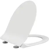 Creavit NESS toiletzitting, wit, glanzend, softclose, duroplast, roestvrijstalen scharnieren, slank design