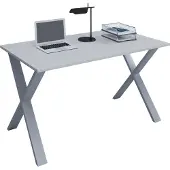 VCM Houten bureau | H. 76 x B. 140 x T. 80 cm | Computertafel eenvoudig | voeten gemaakt van hoogwaardig metaal | Werktafel | Kantoormeubilair - Lona X