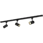 PRIOS 1-fase railsysteem Jorell, zwart, 3-fasen, GU10 dimbaar, zwart, Woon-/ Eetkamer, Aluminium, Modern, 1-fase railverlichting