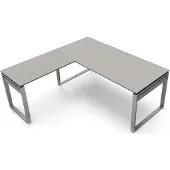 Theo Kerkmann Büromöbelfabrik GmbH & Co. KG Hoekbureau Workspace 180cm grijs hoogte verstelbaar