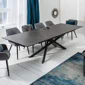 Riess Uitschuifbare eettafel EUPHORIA 180-220-260cm grafietkeramiek gemaakt in Italie - 40645