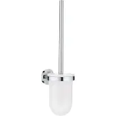 GROHE QuickFix Start - Wandgemonteerde toiletborstel met houder, glas/chroom 41185000