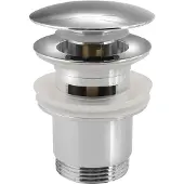 Sapho Wastafelafvoer 5/4", klik-klak, grote plug, 30-45mm, chroom