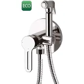 Hak Sapho inbouwarmatuur met toiletdouche, rond, chroom